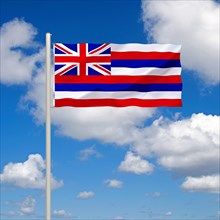 The flag of Hawaii, USA, Studio, North America