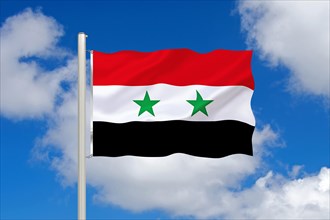 The flag of Syria, country in the Middle East, Studio