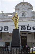Statue of Colonel Henry Steele Olcott, American Buddhist, Fort Railway Station, Colombo, Sri Lanka,