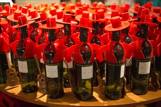 Tio Pepe sherry bottles at Gonzalez Byass bodega, Jerez de la Frontera, Cadiz province, Spain,