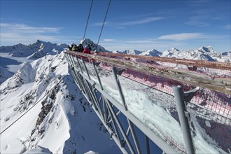 Viewing platform, Tiefenbachkogl panoramic footbridge, Soelden, Tyrol