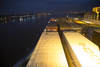 Lorries on Stena Lines ferry, Port of Rotterdam, Hook of Holland, Netherlands