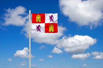 The flag of Castile-Leon, Europe, Spain, Studio, Europe
