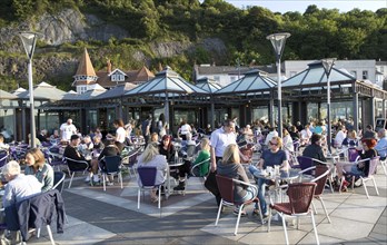 Verdi's Italian seaside cafe restaurant, Mumbles, Gower peninsula, South Wales, UK