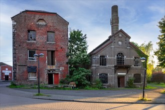 Abandoned factory buildings of the glass-making industry Val-Saint-Lambert in the city Seraing,