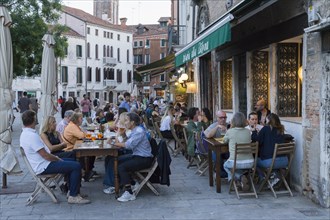 Restaurant on Campo Santa Margherita, Dorsoduro district, Venice, Veneto, Italy, Europe