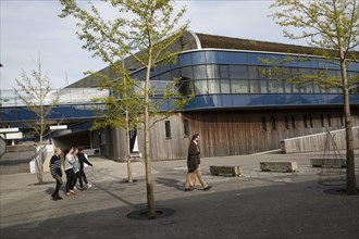 Modern architecture at Tremough campus, University of Falmouth, Penryn, Cornwall, England, UK