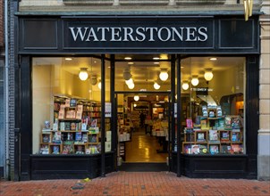 Waterstones bookshop in town centre of Reading, Berkshire, England, UK