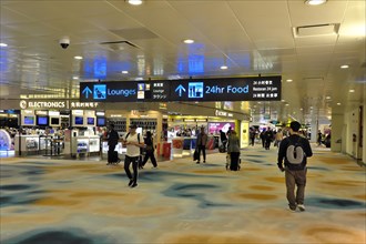 Interior view of Terminal 2, Duty Free Shops, Changi Airport Singapore, Singapore, Asia