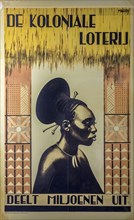 De Koloniale Loterij, Belgian Colonial Lottery poster in the AfricaMuseum, Royal Museum for Central