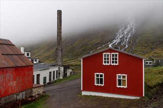 Abandoned herring factory Djupavik, Reykjarfjoerour, Strandir, Arnes, Westfjords, Iceland, Europe