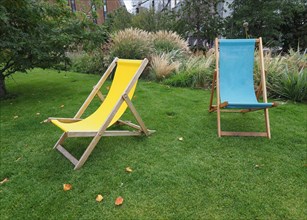 Two deck chairs