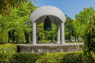 Bell of Peace located in Hiroshima Peace Memorial Park in Hiroshima, Japan, Asia