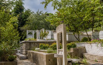 Landscape of Asiyan cemetery where many famous Turks are buried in Istanbul, Tuerkiye