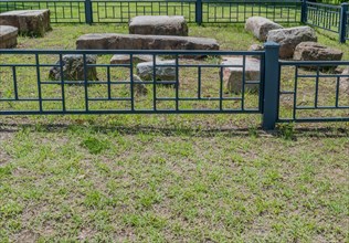 Large stones used in original construction of walled town in South Korea