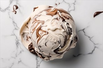 Chocolate and vanilla ice cream. KI generiert, generiert AI generated