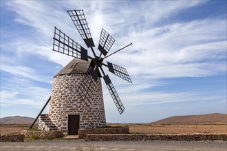 Windmill, Molino de Tefia, Tefia, Fuerteventura, Canary Islands, Spain, Europe