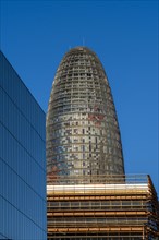 The Glories Tower, formerly called Torre Agbar, in the Poblenou area of Barcelona in Spain