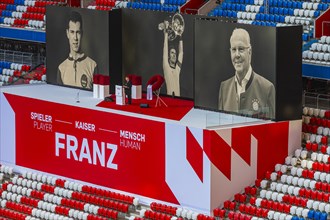 The President of FC Bayern Munich Herbert Hainer speaks to the mourners, Funeral service of FC