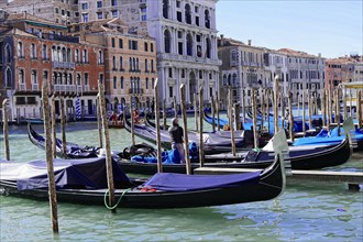 Gondolas, Venice, Veneto, Italy, Europe