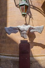 Statue of angel torso with wings issuing from the arms in Istanbul, Tuerkiye