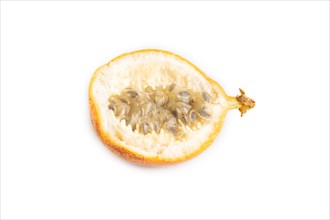 Granadilla isolated on white background. Side view. Tropical, healthy food, summer, exotic,
