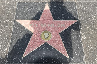 Walk of Fame, JACK NICHOLSON, Hollywood Boulevard, Los Angeles, California, USA, North America