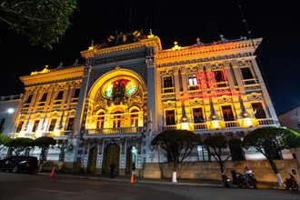 Sucre Bolivia Government building at night
