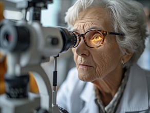 Examination at the ophthalmologist, prevention of poor eyesight, cataracts, blindness, retinal