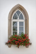 Window on the Tuermel in Oberhausen, Southern Palatinate, Rhineland-Palatinate, Germany, Europe