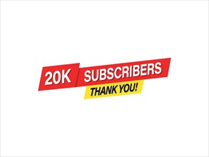 20k Subscribers Thank You Vector Transparent