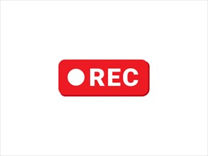 Icon of a red record button labeled REC for recording media