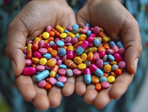 Production of pills and medicines, drug abuse, AI generated