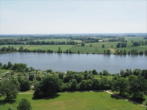 View of river Danube in Donaustauf, Germany, Europe