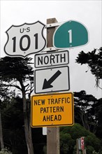 Street sign, Golden Gate Bridge, San Francisco, California, USA, North America