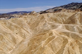 Landscape at Zabriskie Point, Death Valley National Park, Mojave Desert, California, Nevada,