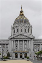 Partial view, City Hall, San Francisco, California, USA, North America