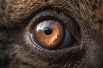 Close up of koala bear eye. KI generiert, generiert AI generated