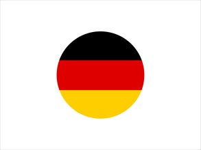 Germany Flag Circular design with black, red, and yellow