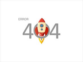 Cartoon rocket with a '404 Error' message symbolizing a webpage not found