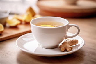 Cup of ginger tea. KI generiert, AI generated