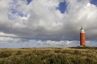 Lighthouse Eierland with dunes, De Cocksdorp, Texel, West Frisian Islands, North Holland Province,