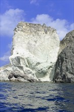 South coast, rocky coast near Akrotiri, Santorini. Cyclades, Greece, Europe