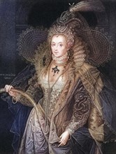 Elizabeth I, 1533-1603, Queen of England. From the book Lodge's British Portraits published in
