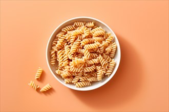 Bowl with fussili pasta. KI generiert, generiert AI generated