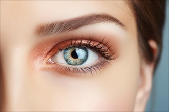 Close up of woman's eye. KI generiert, generiert AI generated