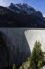 The Lac Tseuzier reservoir, dam wall, energy, lake, mountain lake, mountains, mountain lake,