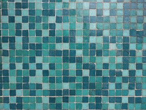 Green mosaic texture background