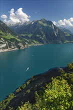 View from Seelisberg over Lake Lucerne to Bristenstock, Canton Uri, Switzerland, Seelisberg, Lake