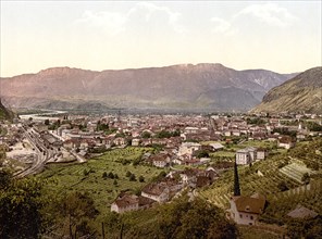 Bolzano and Mendel, Tyrol, former Austro-Hungary, today Italy, c. 1890, Historic, digitally